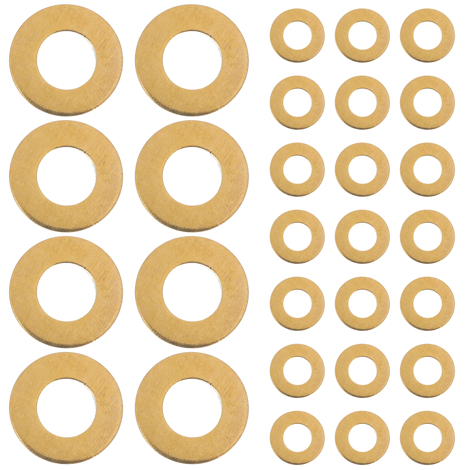 HOOWIFFY Brass Flat Washers Golden 50Pcs 0.9In Flat