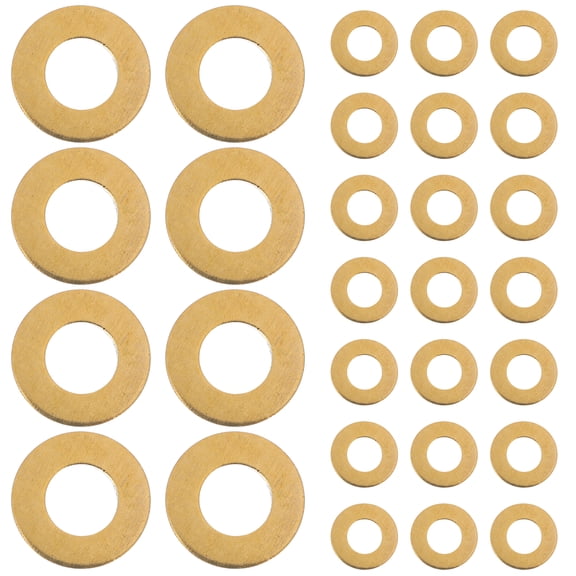 HOOWIFFY Brass Flat Washers Golden 50Pcs 0.9In Flat