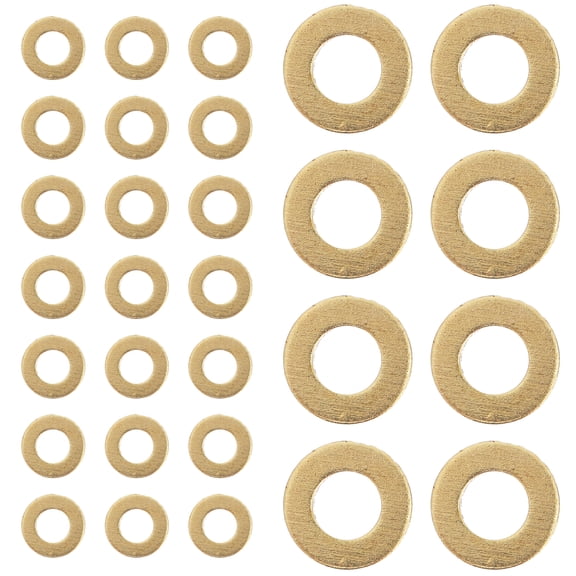 50 Pcs Brass Flat Washer Wire Brush for Grinder Oil Seal Gasket Golden