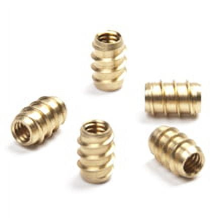 50 Pcs Brass Knob Inserts #8/32 Insert into knobs & use with any #8 machine screw from your local hardware stores.