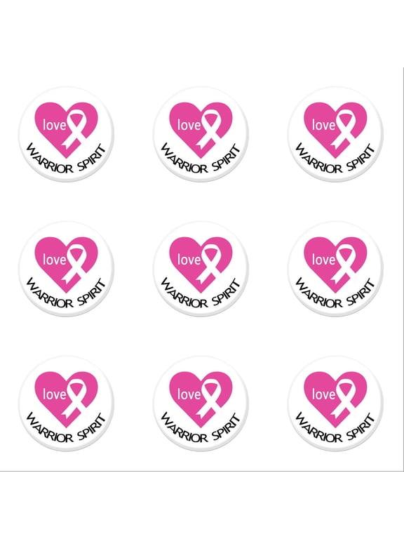 50 Pcs Cancer Awareness Buttons Pink, Novelty Badge Decorations for Jewelry and Pins, Various Designs Ribbon Shape Pin for Support and Fundraising, Jewelry