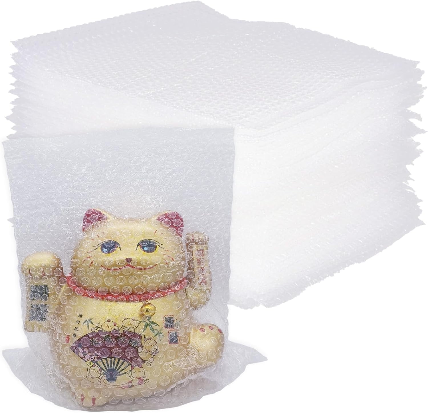 50 Pcs Bubble Pouch Wraps, 12''x14'' Clear Bubble Out Bags for Packing, Double Walled Cushioning Bags for Shipping, Storage and Moving(Not Self-Seal)