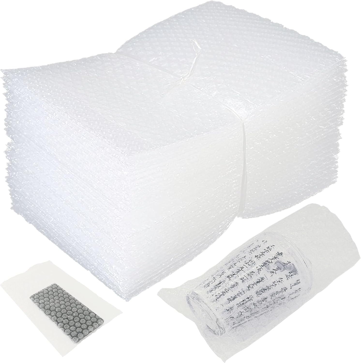 50 Pcs Bubble Pouch Wraps, 6''x10'' Clear Bubble Out Bags for Packing, Double Walled Cushioning Bags for Shipping, Storage and Moving(Not Self-Seal)