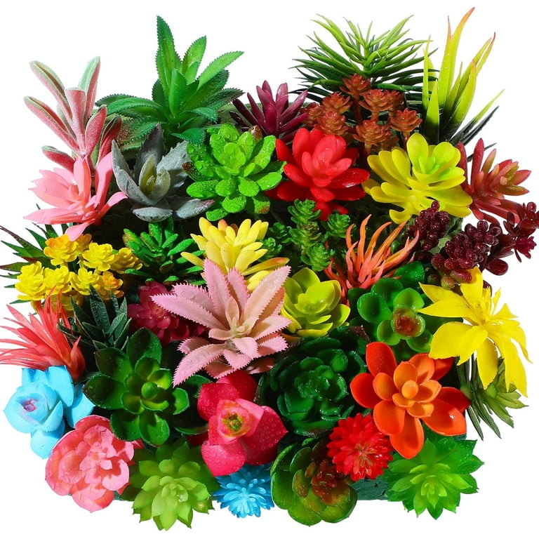 Artificial Mini Succulent Plant Fake Flower Garden Plastic Foliage Home Decor Artificial Mini Succulent Plant Fake Flower Garden Plastic Foliage Home Decor