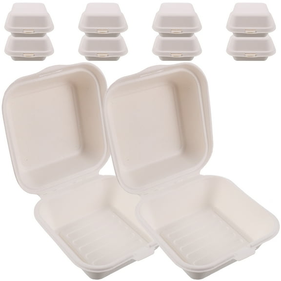 50 Pcs Burgers Cake Boxes Snackels Food Packaging Cases Burger Holder Baking Accessories