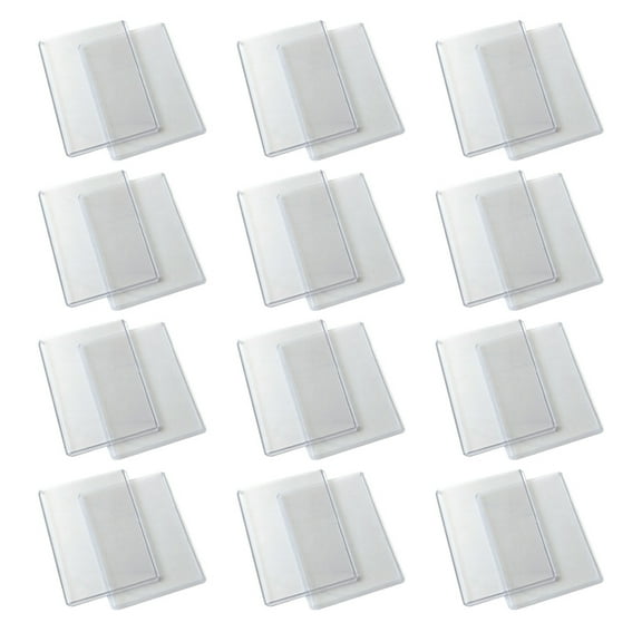 FRCOLOR PVC Card Protectors for Protective Use Blue Double-sided Transparent Pieces Fits