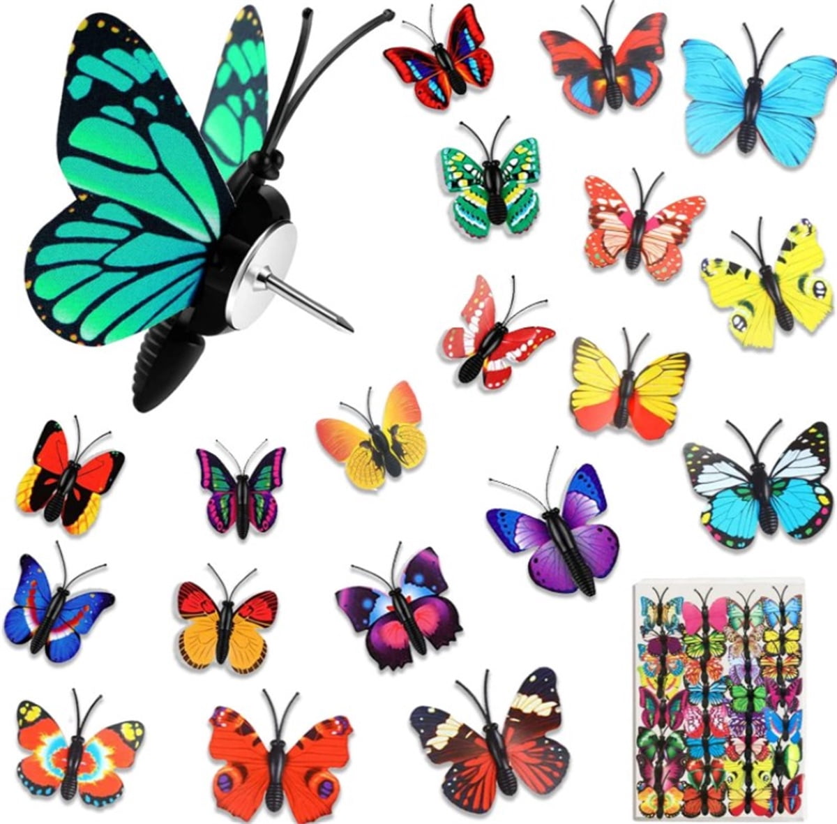 50 Pcs Butterfly Push Pins,Beautiful Bulletin Board Pins,Decorative ...