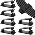 thumbnail image 1 of 50 Pcs Cable Clips,Adhesive Cable Clips,Cable Management Clips,Self Adhesive Wire Clips,Wire Holder Cord Organizer,Cable Organizers Cord Holder for TV PC Ethernet Cable Under Desk Home Office (Black), 1 of 7
