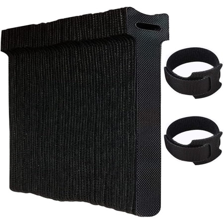 50 Pcs Cable Ties Reusable Hook and Loop Cable Straps Adjustable Tidy Velcro Fastening Strap Wire Management for Home & Office Accessories Headphones PC Wire USB Data Cables Organizer