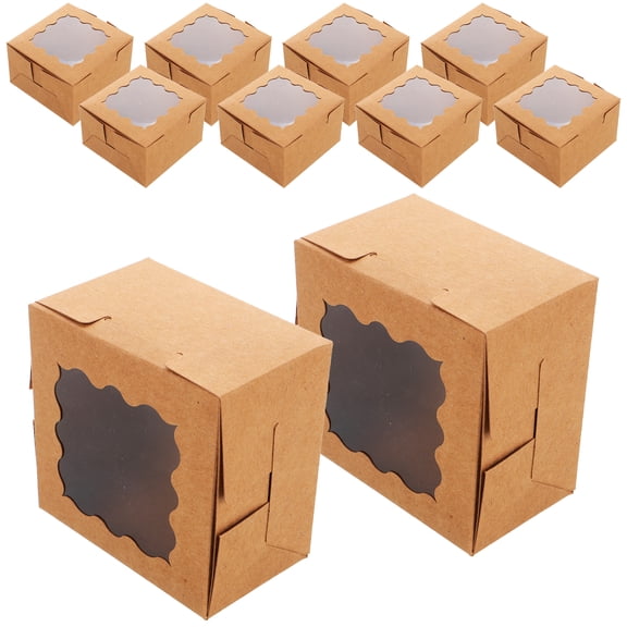 WRISTBIQUE Dessert Packaging Boxes Paper 50Pcs 3.93X3.93X2.44in