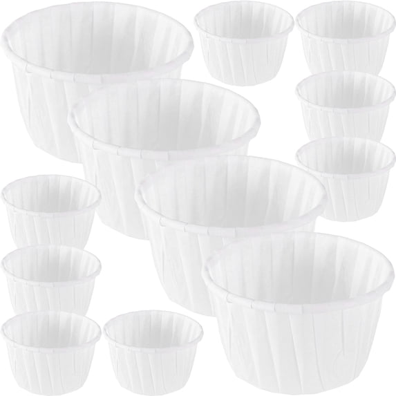 White Paper Cupcake Cups for Home Perfect for Baking and Holding Cupcakes Muffins Small Cakes 50pcs