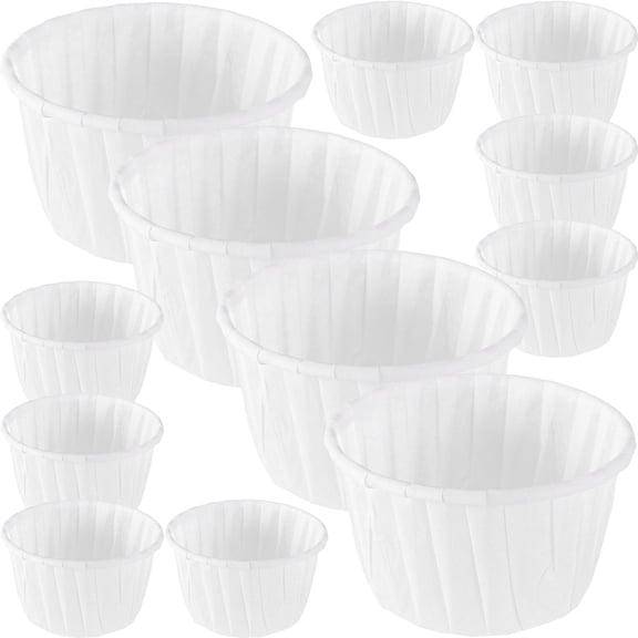 White Paper Cupcake Baking Cups for Home Use, Ideal for Muffins, , and Small Cakes, Pack of 50