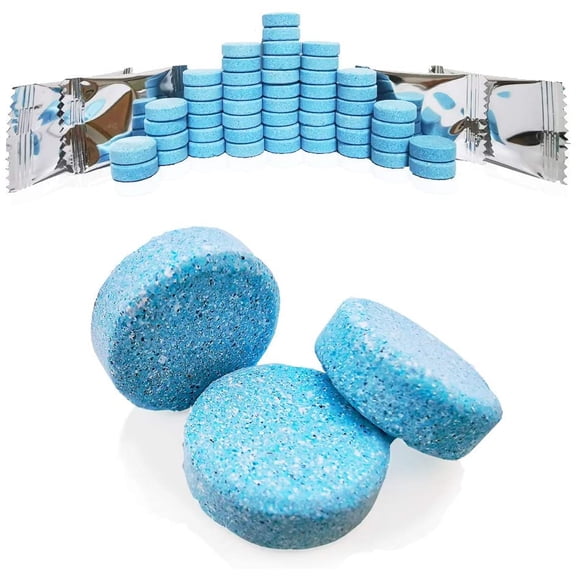 50 Pcs Car Windshield Washer Fluid concentrate Tablets,Windshield Wiper Fluid,1 Pack Makes 52.5 Gallons,1 Piece Makes 1.05 Gallons(Winter: Use With De-icer or Methanol)