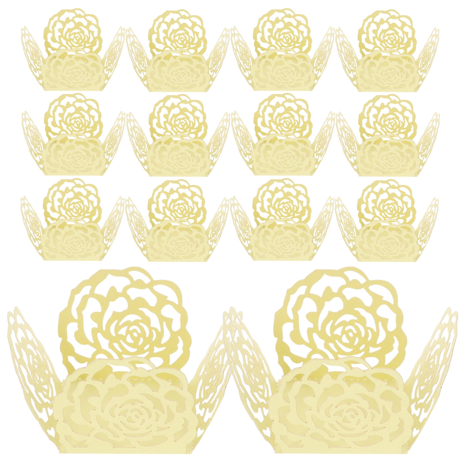 50 Pcs Chocolate Paper Cups Dessert Mini Cupcake Liner Muffins Baking ...