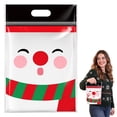 thumbnail image 1 of 50 Pcs Christmas Goodie Bags, 9.25X6.1X1.37" Resealable Holiday Treat Bags with Handles, Plastic Snowman Gift Sacks, Xmas Candy Wrapping Bags, Party Favor Packets for Festive Present Packaging, 1 of 6