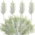 thumbnail image 1 of 50 Pcs Christmas Snow Frosted Pine Branches- 13.5" Snowy Artificial Pine Needles Branches Twigs- Greenery Ceder Sprigs Pine Picks Stems for Christmas Wreath Home Garden Decoration, 1 of 5