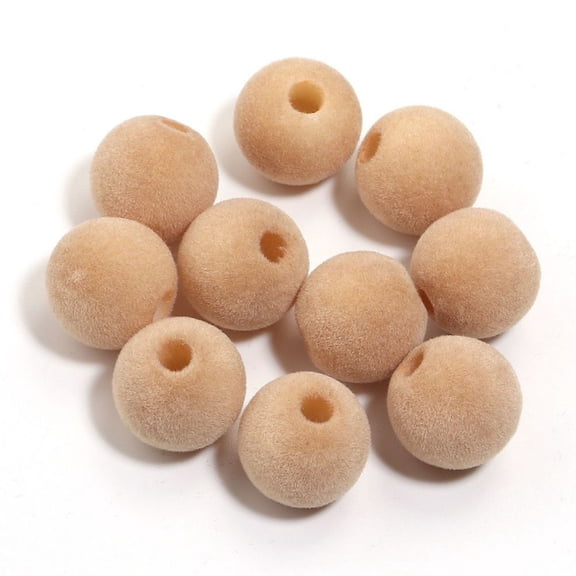 50 Pcs Christmas Velvet Beads, 16mm Spacer Beads Ornaments Fall Bead Christmas Tree Collar for Jewelry Bracelets Making Home Hanging Garland Tiered Tray Tree Decor Party Decoration