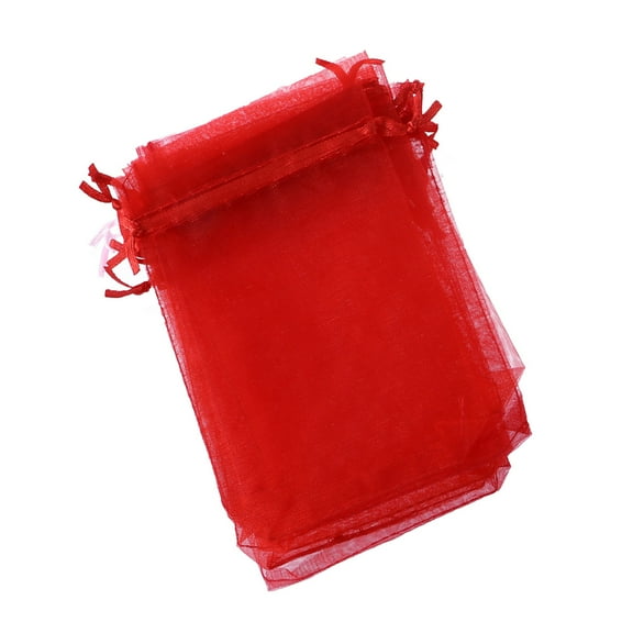 50 Pcs Clear Bag Small Bags for Gifts Colorful Red