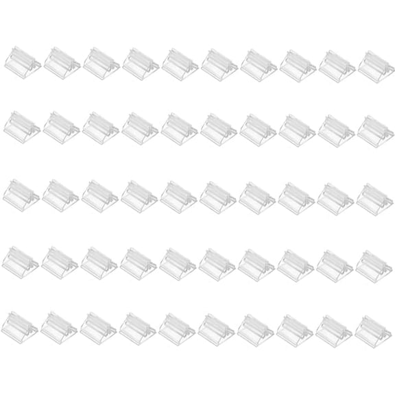 50 Pack Clear Acrylic Triangular Card Display Stands for Game Cards, Photos, Menus & Table Numbers