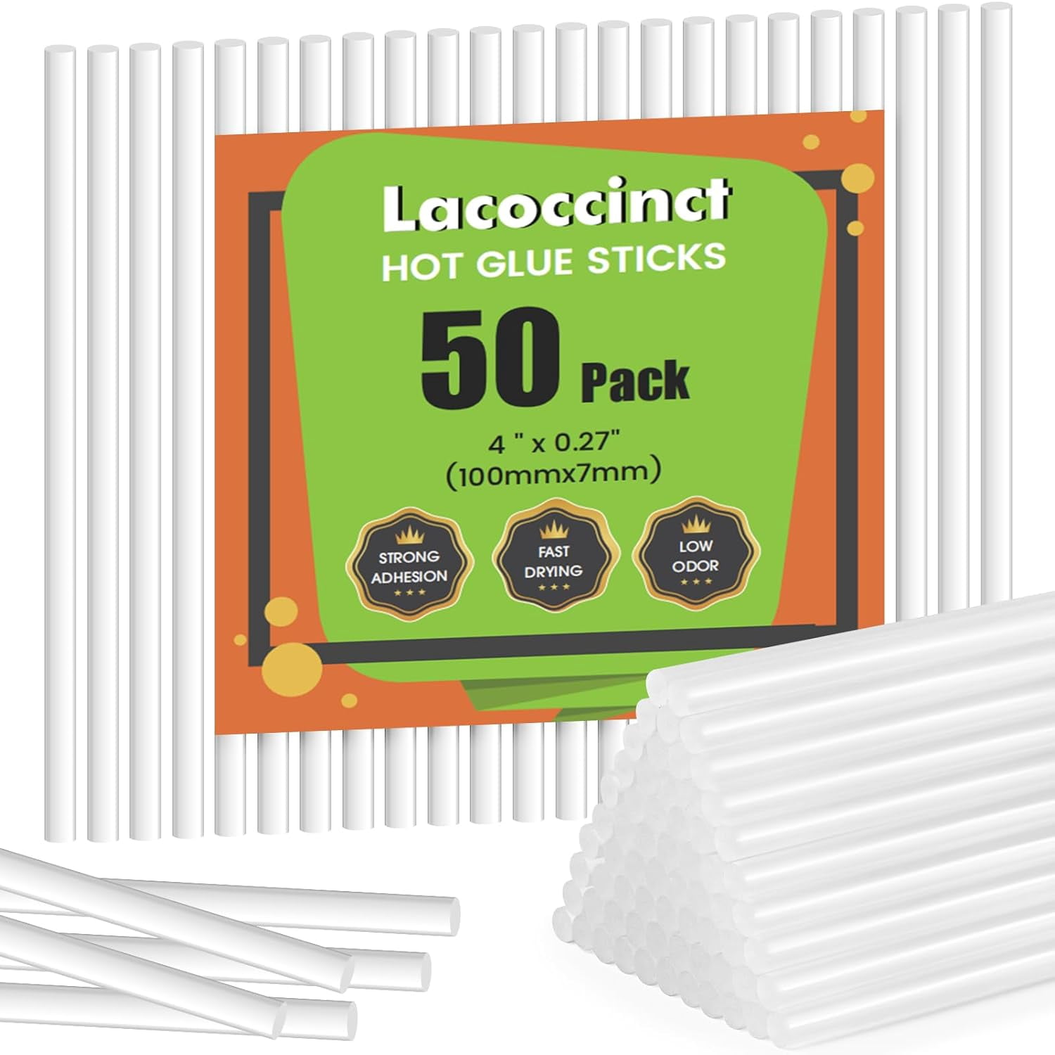 50 Pcs Clear Mini Glue Sticks 0.27” x 4” Long Hot Melt Adhesive Multipurpose for DIY Art Craft Sealing Repair Festival Decor Sticky Projects