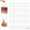 thumbnail image 1 of 50 Pcs Clear Plastic Gift Bags, 5.9 x 6.3 x 2.8 in PVC Party Favor Bags with Handles & Snap Buttons, Reusable Waterproof Goodie Tote Pouches for Birthday, Valentine's Day & Wedding Gift Wrapping, 1 of 6