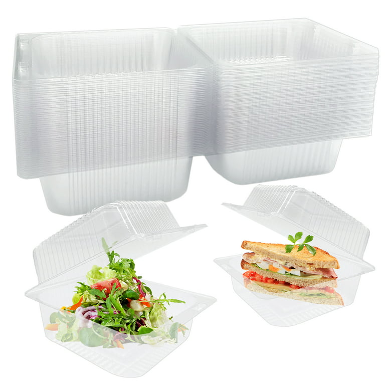 https://i5.walmartimages.com/seo/50-Pcs-Clear-Plastic-Take-Containers-Square-Hinged-Food-Containers-Disposable-Clamshell-Dessert-Container-Lid-Salad-Sandwiches-Hamburger-5x4-7x2-8-in_428ced99-79dc-43c9-83c5-016782ca101f.72320d69fc098c0dd40b35bb76ed4fa3.jpeg?odnHeight=768&odnWidth=768&odnBg=FFFFFF