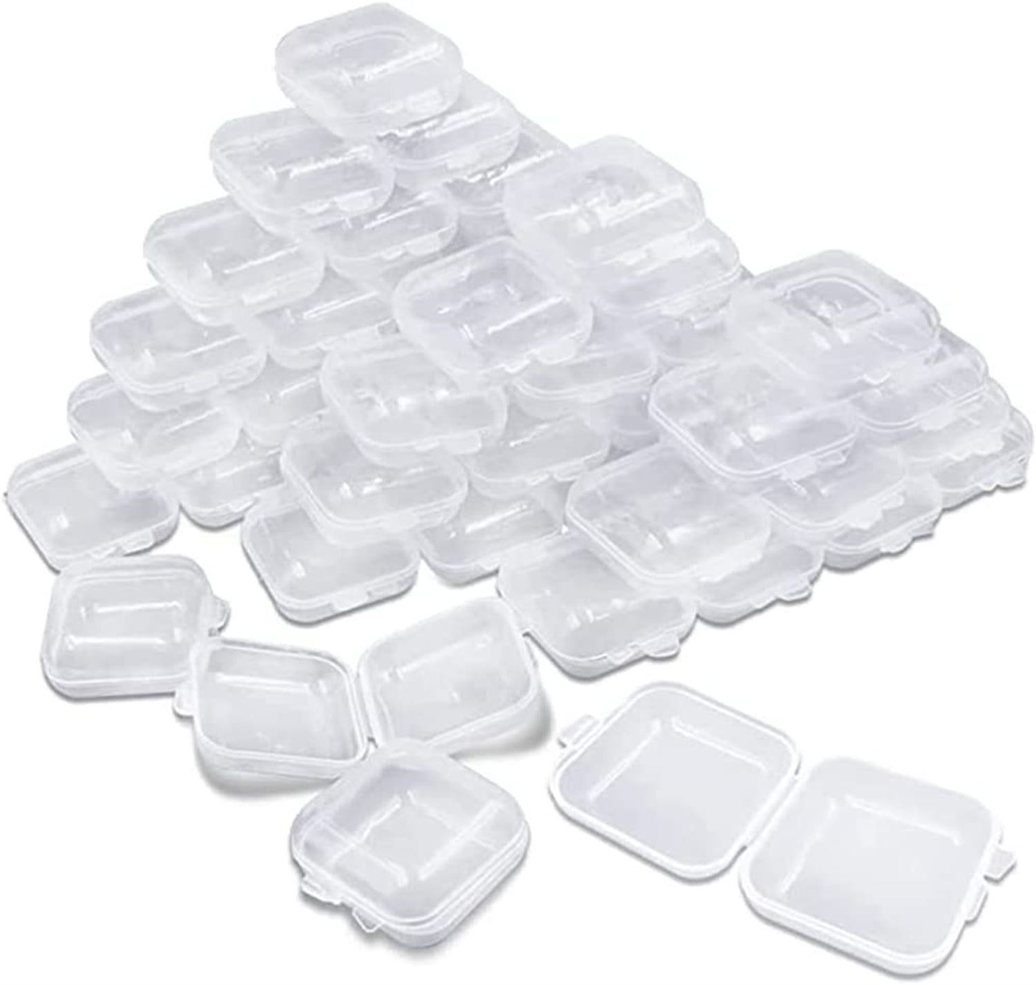 50 Small Clear Plastic Jewelry Organizer Ziplock PVC Bags 2X3,Little  Transparent