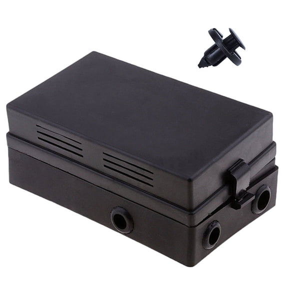 50 Pcs Clip Plastic Black & 1 Pcs Car Blade Fuse Holder Relay Socket Black Box