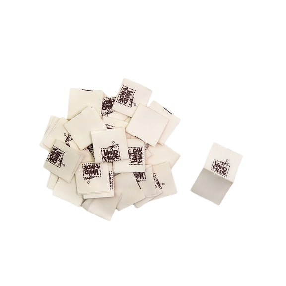 50 Pcs Clothes Cotton Labels Sewing Washable Handmade Garment Clothing for DIY Sewing