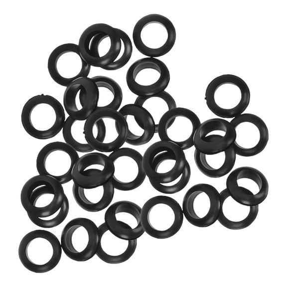 FONDOTIN 50 Pcs Black Rubber Clothesline Pole Hole Protective Covers Flexible Anti- for Laundry