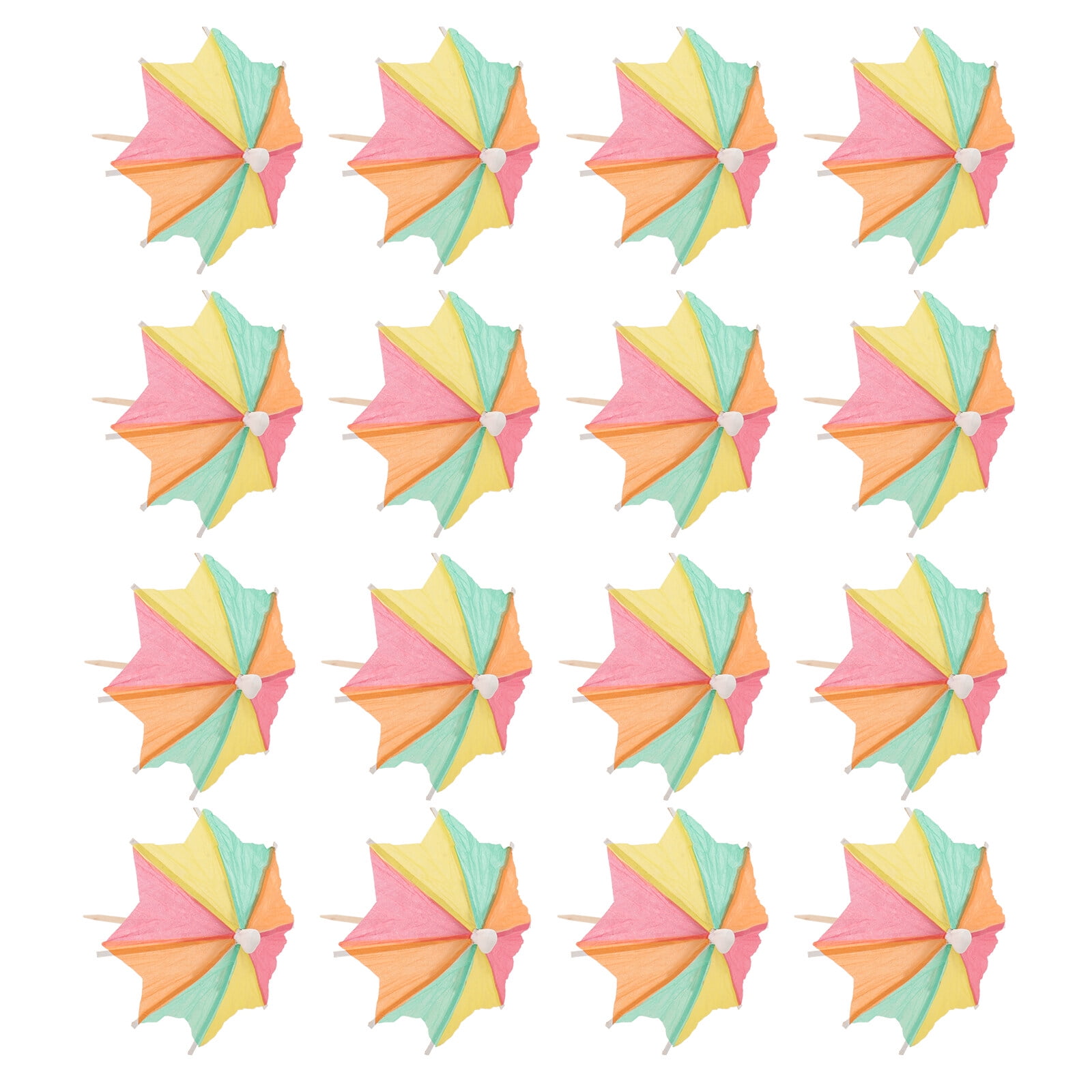 50 Pcs Cocktail Umbrellas Fruit Decor Luau Party Supplies Mini Paper Cups Banquet Colorful