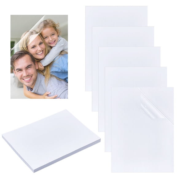 50 Pcs Cold Laminating Film Sheet 8.46 x 6.3 Inch A5 Self-Adhesive Laminating Pouches Clear PVC Cold Laminating Film