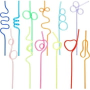 50 قطعة من المصاصات الملونة Crazy Bendy، ومصاصات الشرب القابلة لإعادة الاستخدام، ومصاصات GIXUSIL Silly للأنشطة الصفية، وديكورات الكريسماس وحفلات أعياد الميلاد