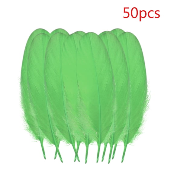 50 Pcs Colorful Goose Feathers, 12-16cm DIY Craft Feathers for Sunflower Wall Decor Dream Catcher Hair Cat Stick, 50 Pieces