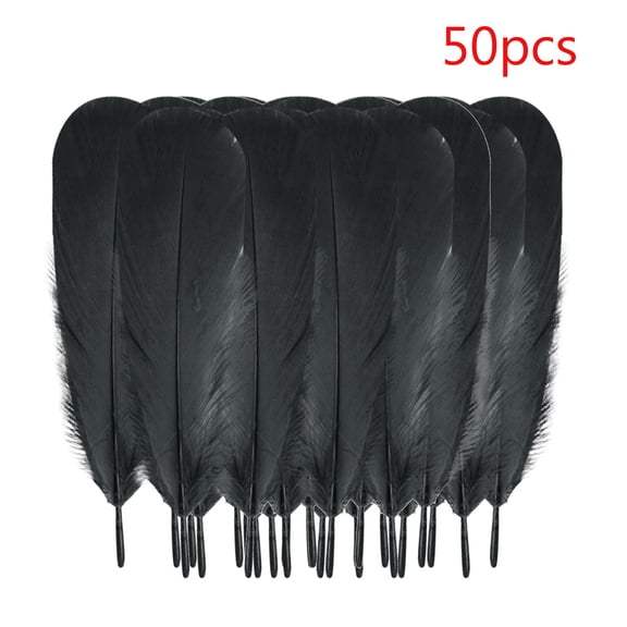 50 Pcs Colorful Goose Feathers, 12-16cm DIY Craft Feathers for Sunflower Wall Decor Dream Catcher Hair Cat Stick, 50 Pieces