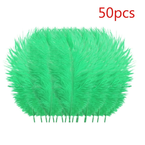 50 Pcs Colourful Plumage Feathers for Wedding Diy Craft Hair Accessories Home Decoration Party Centerpieces, A