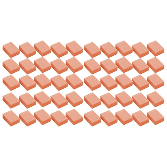 50 Pcs Comfortable High Elasticity Block Nail Buffers for DIY Orange