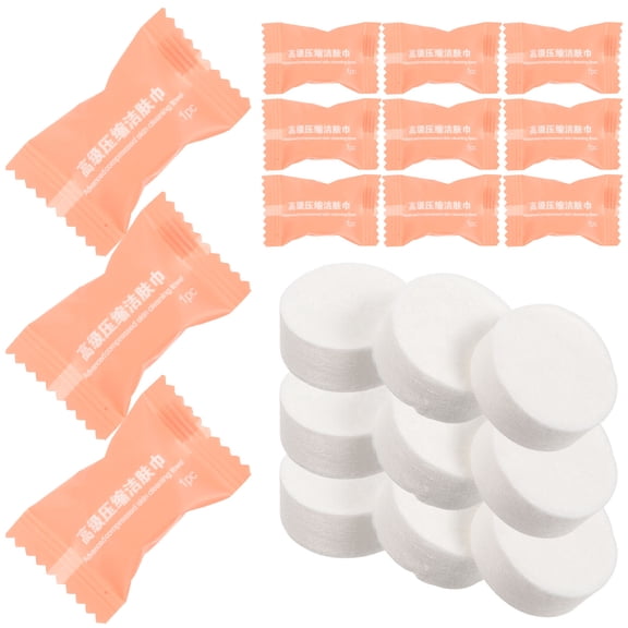 50 Pcs Compressed Towel Washcloths for Travel Towels Face Portable Camping Wipes