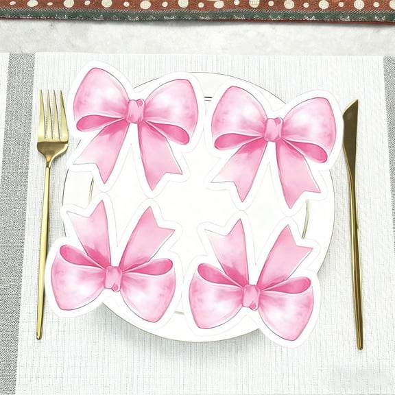 50 Pcs Coquette Bow Floral Paper Napkins Chinoiserie Napkins Bow Knot Paper Guest Towel Disposable Hand Towels for Baby Shower Bachelorette Bridal Shower Party Favors - Pink