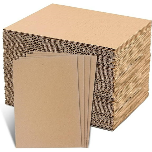 50 Pcs Corrugated Cardboard Sheets,5.9x3.9 IN Cardboard Inserts for Mailers,Fabric Organizer,3mm Thick