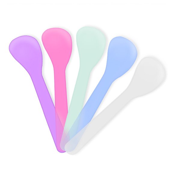 50 Pcs Cosmetic Spatula Makeup Plastic Spoon for Facial Skin Care Spoon Spatulas