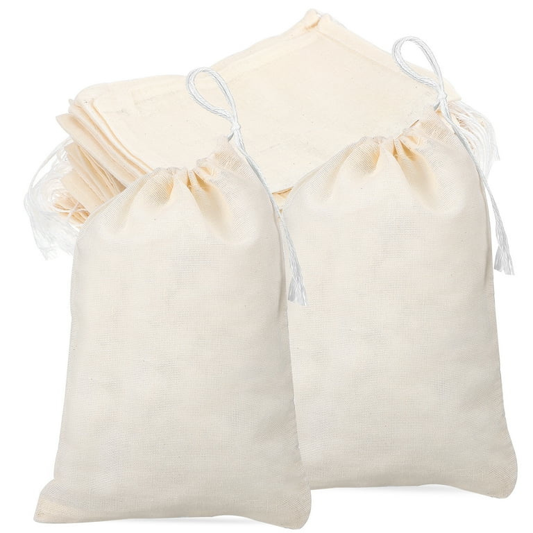 50 Pcs Cotton Bag Gauze Decoction (10*15cm) Pieces Drawstring Gift