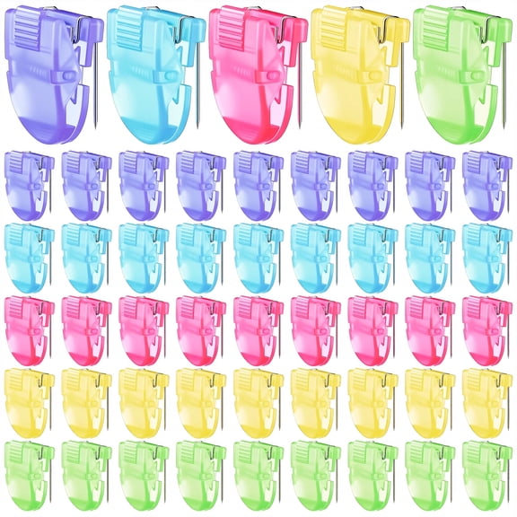 50 Pcs Cubicle Clips for Fabric Walls, Cubicle Wall Clips and Cubicle Hangers, Bulletin Board Clips, Cubicle Pins and Cubicle Wall Accessories for Office Notes, Photos, Memos(Multicolor)