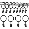 thumbnail image 1 of 50 Pcs Curtain Shower Ring Clip Universal Clips Metal Drapery Rings Decorative, 1 of 6