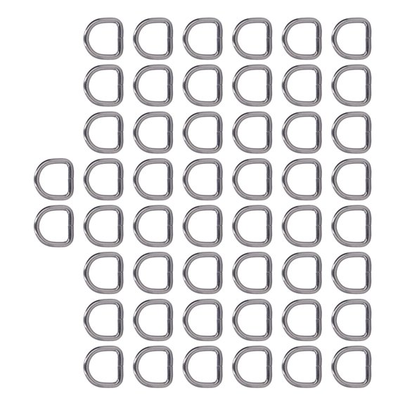 50 Pcs D Rings Close Connection Strong Electroplating Anti Rust Buckle for DIY Wallets Key Chains 0.8 inches / 20 mm Inner Diameter Craft Sewing Fastener Hardware Accessories Gray