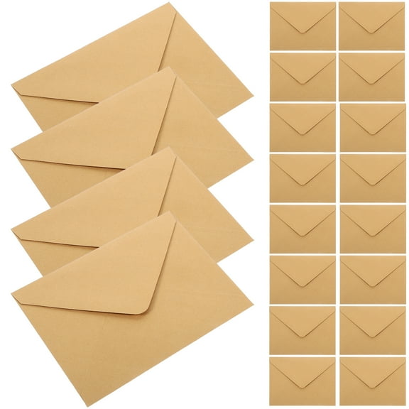 50pcs Golden Invitation Envelopes for Cards Gifts Elegant Paper Quality 4.5"x6.2"