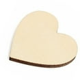 thumbnail image 1 of BESTOYARD 50Pcs Khaki Wood Heart Slices Natural Birch Tree Decoration Pieces, 1 of 4