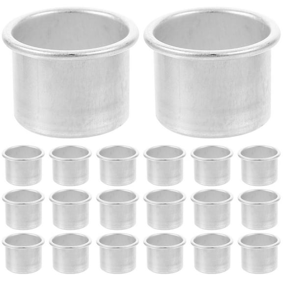 50 Pcs Candle Making Containers Aluminum Candlestick Cup Gold Holders Votive Drip Silver
