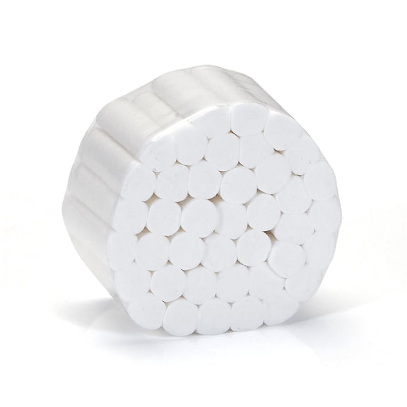 50 Pcs Dental Cotton Rolls - Nose Bleed Stopper - Nose Bleed Plugs for Kids or Adults - Highly Absorbent Gauze Rolls & Cotton Roll - Non Sterile 1.5 Inch Rolled Cotton Pads (50)