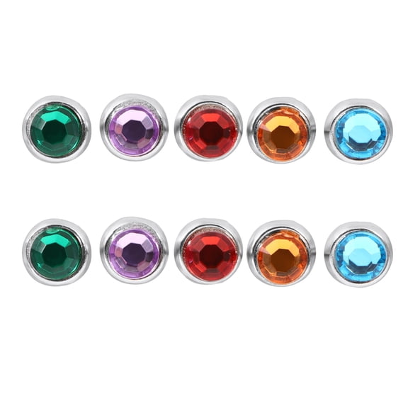 Hytrove 50-Pack Mini Round Scrapbooking Brads in Assorted Colors, Alloy Craft Fasteners for Projects and Crafts